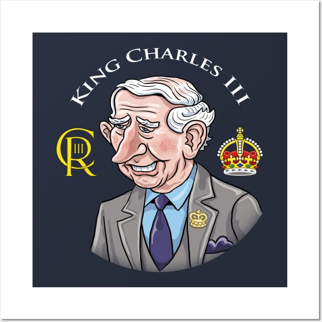 King Charles III Wall Art by Mackaycartoons